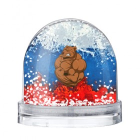 Водяной шар с принтом Русский медведь в Санкт-Петербурге, Пластик | Изображение внутри шара печатается на глянцевой фотобумаге с двух сторон | 