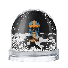 Снежный шар с принтом Made in Sweden в Санкт-Петербурге, Пластик | Изображение внутри шара печатается на глянцевой фотобумаге с двух сторон | camouflage | made in sweden | skull | абстракция | города | камуфляж | нация | страны | текстуры | череп | швеция