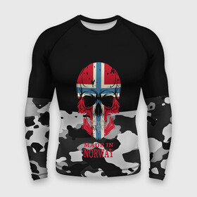 Мужской рашгард 3D с принтом Made in Norway в Санкт-Петербурге,  |  | camouflage | made in norway | skull | абстракция | города | камуфляж | нация | норвегия | страны | текстуры | череп