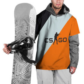 Накидка на куртку 3D с принтом Cs Go Asi #2 в Санкт-Петербурге, 100% полиэстер |  | cs go | контр страйк гоу  полосы | оранжевый | серый | чёрный