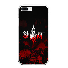 Чехол для iPhone 7Plus/8 Plus матовый с принтом Slipknot пятна в Санкт-Петербурге, Силикон | Область печати: задняя сторона чехла, без боковых панелей | slipknot | альтернативный метал | андерс | брызги | грув метал | колсефни | кори | кровь | метал | ню метал | рок | слипкнот | тейлор