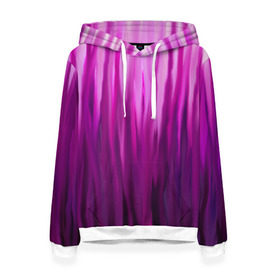 Женская толстовка 3D с принтом фиолетово-черные краски в Санкт-Петербурге, 100% полиэстер  | двухслойный капюшон со шнурком для регулировки, мягкие манжеты на рукавах и по низу толстовки, спереди карман-кенгуру с мягким внутренним слоем. | color | violet | акварель | краски | полосы | фиолетовый | цвет | черный | ярко