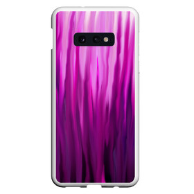 Чехол для Samsung S10E с принтом фиолетово-черные краски в Санкт-Петербурге, Силикон | Область печати: задняя сторона чехла, без боковых панелей | Тематика изображения на принте: color | violet | акварель | краски | полосы | фиолетовый | цвет | черный | ярко