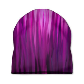 Шапка 3D с принтом фиолетово-черные краски в Санкт-Петербурге, 100% полиэстер | универсальный размер, печать по всей поверхности изделия | Тематика изображения на принте: color | violet | акварель | краски | полосы | фиолетовый | цвет | черный | ярко
