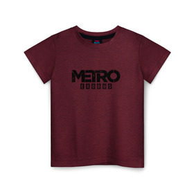 Детская футболка хлопок с принтом Metro: Exodus в Санкт-Петербурге, 100% хлопок | круглый вырез горловины, полуприлегающий силуэт, длина до линии бедер | metro | metro exodus | метро