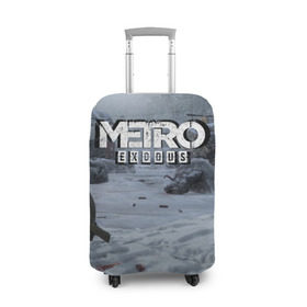 Чехол для чемодана 3D с принтом METRO EXODUS в Санкт-Петербурге, 86% полиэфир, 14% спандекс | двустороннее нанесение принта, прорези для ручек и колес | metro | metro exodus | метро