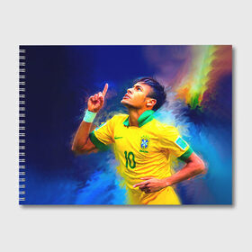Альбом для рисования с принтом Neymar в Санкт-Петербурге, 100% бумага
 | матовая бумага, плотность 200 мг. | neymar | неймар | сборная бразилии