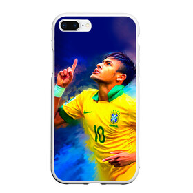 Чехол для iPhone 7Plus/8 Plus матовый с принтом Neymar в Санкт-Петербурге, Силикон | Область печати: задняя сторона чехла, без боковых панелей | neymar | неймар | сборная бразилии