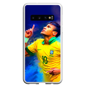 Чехол для Samsung Galaxy S10 с принтом Neymar в Санкт-Петербурге, Силикон | Область печати: задняя сторона чехла, без боковых панелей | neymar | неймар | сборная бразилии