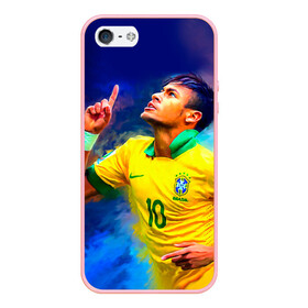 Чехол для iPhone 5/5S матовый с принтом Neymar в Санкт-Петербурге, Силикон | Область печати: задняя сторона чехла, без боковых панелей | neymar | неймар | сборная бразилии