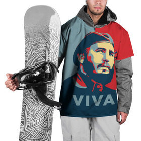 Накидка на куртку 3D с принтом Фидель Кастро в Санкт-Петербурге, 100% полиэстер |  | Тематика изображения на принте: cuba | fidel | диктатор | коммунизм | куба | президент | фидель