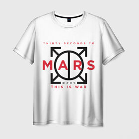 Мужская футболка 3D с принтом 30 Seconds to Mars в Санкт-Петербурге, 100% полиэфир | прямой крой, круглый вырез горловины, длина до линии бедер | 