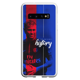 Чехол для Samsung Galaxy S10 с принтом Neymar в Санкт-Петербурге, Силикон | Область печати: задняя сторона чехла, без боковых панелей | neymar | неймар | сборная бразилии