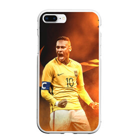 Чехол для iPhone 7Plus/8 Plus матовый с принтом Neymar в Санкт-Петербурге, Силикон | Область печати: задняя сторона чехла, без боковых панелей | neymar | неймар | сборная бразилии