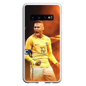 Чехол для Samsung Galaxy S10 с принтом Neymar в Санкт-Петербурге, Силикон | Область печати: задняя сторона чехла, без боковых панелей | neymar | неймар | сборная бразилии