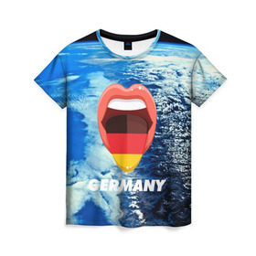 Женская футболка 3D с принтом Germany в Санкт-Петербурге, 100% полиэфир ( синтетическое хлопкоподобное полотно) | прямой крой, круглый вырез горловины, длина до линии бедер | 