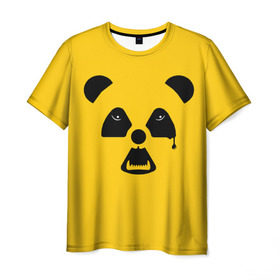 Мужская футболка 3D с принтом Радиоактивная природа в Санкт-Петербурге, 100% полиэфир | прямой крой, круглый вырез горловины, длина до линии бедер | panda | wwf | глаза | панда | радиация | экология