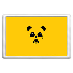 Магнит 45*70 с принтом Радиоактивная природа в Санкт-Петербурге, Пластик | Размер: 78*52 мм; Размер печати: 70*45 | panda | wwf | глаза | панда | радиация | экология