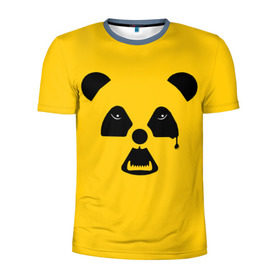 Мужская футболка 3D спортивная с принтом Радиоактивная природа в Санкт-Петербурге, 100% полиэстер с улучшенными характеристиками | приталенный силуэт, круглая горловина, широкие плечи, сужается к линии бедра | panda | wwf | глаза | панда | радиация | экология
