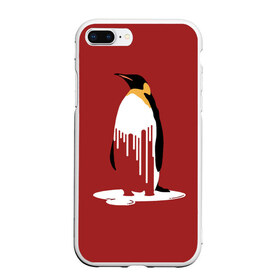 Чехол для iPhone 7Plus/8 Plus матовый с принтом Глобальное Потепление 2 в Санкт-Петербурге, Силикон | Область печати: задняя сторона чехла, без боковых панелей | животные | климат | пингвины | экология