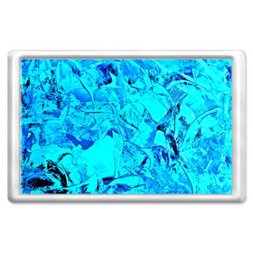 Магнит 45*70 с принтом Голубые краски в Санкт-Петербурге, Пластик | Размер: 78*52 мм; Размер печати: 70*45 | Тематика изображения на принте: watercolor | абстракция красок | акварель | брызги красок | краска | потертость красок