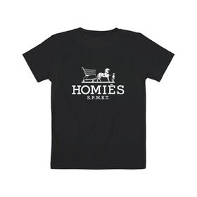 Детская футболка хлопок с принтом Homies в Санкт-Петербурге, 100% хлопок | круглый вырез горловины, полуприлегающий силуэт, длина до линии бедер | homies