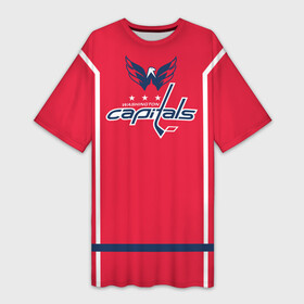 Платье-футболка 3D с принтом Washington Capitals 2017 в Санкт-Петербурге,  |  | nhl | washington capitals | спорт | хоккей