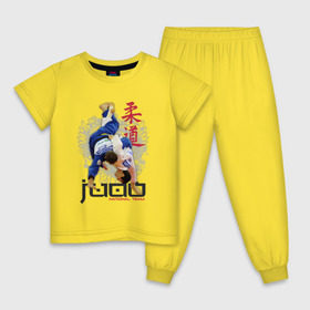 Детская пижама хлопок с принтом Дзюдо в Санкт-Петербурге, 100% хлопок |  брюки и футболка прямого кроя, без карманов, на брюках мягкая резинка на поясе и по низу штанин
 | Тематика изображения на принте: judo | борьба | единоборство