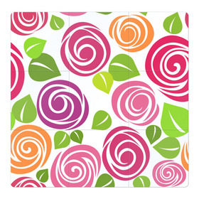 Магнитный плакат 3Х3 с принтом Розы Минимализм в Санкт-Петербурге, Полимерный материал с магнитным слоем | 9 деталей размером 9*9 см | Тематика изображения на принте: flowers | розовый | розы | цветы