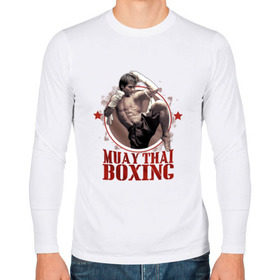 Мужской лонгслив хлопок с принтом Тайский бокс в Санкт-Петербурге, 100% хлопок |  | muay thai boxing