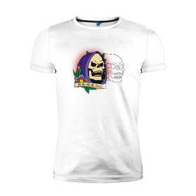 Мужская футболка премиум с принтом Skeletor в Санкт-Петербурге, 92% хлопок, 8% лайкра | приталенный силуэт, круглый вырез ворота, длина до линии бедра, короткий рукав | Тематика изображения на принте: 