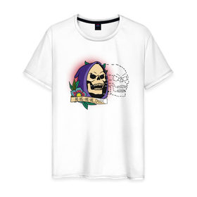 Мужская футболка хлопок с принтом Skeletor в Санкт-Петербурге, 100% хлопок | прямой крой, круглый вырез горловины, длина до линии бедер, слегка спущенное плечо. | Тематика изображения на принте: 