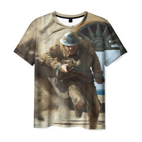 Мужская футболка 3D с принтом Первая Мировая в Санкт-Петербурге, 100% полиэфир | прямой крой, круглый вырез горловины, длина до линии бедер | Тематика изображения на принте: 