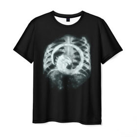 Мужская футболка 3D с принтом Привидение в Санкт-Петербурге, 100% полиэфир | прямой крой, круглый вырез горловины, длина до линии бедер | alien | halloween | грудолом | кости | ребра | рентген | хеллоуин | хелоуин | хэллоуин | хэлоуин | чужой