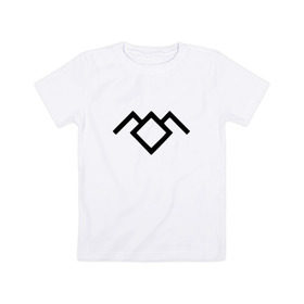 Детская футболка хлопок с принтом Твин Пикс лого в Санкт-Петербурге, 100% хлопок | круглый вырез горловины, полуприлегающий силуэт, длина до линии бедер | twin peaks | агент купер | совы не то чем кажутся | черный вигвам