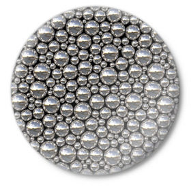 Значок с принтом Серебряные шары в Санкт-Петербурге,  металл | круглая форма, металлическая застежка в виде булавки | Тематика изображения на принте: серебро | шар | шарики | шары