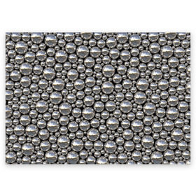 Поздравительная открытка с принтом Серебряные шары в Санкт-Петербурге, 100% бумага | плотность бумаги 280 г/м2, матовая, на обратной стороне линовка и место для марки
 | серебро | шар | шарики | шары