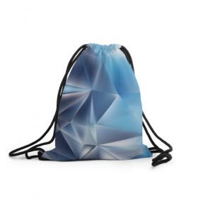 Рюкзак-мешок 3D с принтом Blue abstract в Санкт-Петербурге, 100% полиэстер | плотность ткани — 200 г/м2, размер — 35 х 45 см; лямки — толстые шнурки, застежка на шнуровке, без карманов и подкладки | 