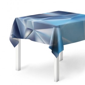 Скатерть 3D с принтом Blue abstract в Санкт-Петербурге, 100% полиэстер (ткань не мнется и не растягивается) | Размер: 150*150 см | Тематика изображения на принте: 