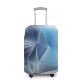 Чехол для чемодана 3D с принтом Blue abstract в Санкт-Петербурге, 86% полиэфир, 14% спандекс | двустороннее нанесение принта, прорези для ручек и колес | 
