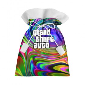 Подарочный 3D мешок с принтом Grand Theft Auto в Санкт-Петербурге, 100% полиэстер | Размер: 29*39 см | color | game | gta | абстракция | игра | игрок | линии | узор | цвет
