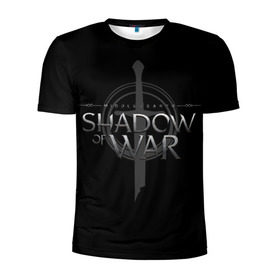 Мужская футболка 3D спортивная с принтом Shadow of War 1 в Санкт-Петербурге, 100% полиэстер с улучшенными характеристиками | приталенный силуэт, круглая горловина, широкие плечи, сужается к линии бедра | lord of the rings