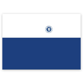 Поздравительная открытка с принтом Chelsea - Light Blue в Санкт-Петербурге, 100% бумага | плотность бумаги 280 г/м2, матовая, на обратной стороне линовка и место для марки
 | челси