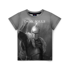 Детская футболка 3D с принтом Dark Souls в Санкт-Петербурге, 100% гипоаллергенный полиэфир | прямой крой, круглый вырез горловины, длина до линии бедер, чуть спущенное плечо, ткань немного тянется | dark souls | praise the sun | you died | дарк соулс | темные души