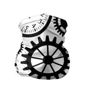 Бандана-труба 3D с принтом Часы и шестеренки в Санкт-Петербурге, 100% полиэстер, ткань с особыми свойствами — Activecool | плотность 150‒180 г/м2; хорошо тянется, но сохраняет форму | pattern | узор | часы