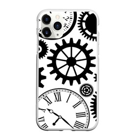 Чехол для iPhone 11 Pro матовый с принтом Часы и шестеренки в Санкт-Петербурге, Силикон |  | Тематика изображения на принте: pattern | узор | часы