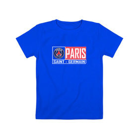 Детская футболка хлопок с принтом Paris Saint-Germain - New collections 2018 в Санкт-Петербурге, 100% хлопок | круглый вырез горловины, полуприлегающий силуэт, длина до линии бедер | psg | псж
