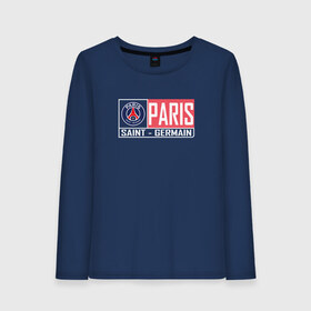 Женский лонгслив хлопок с принтом Paris Saint-Germain - New collections 2018 в Санкт-Петербурге, 100% хлопок |  | psg | псж