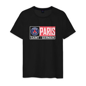 Мужская футболка хлопок с принтом Paris Saint-Germain - New collections 2018 в Санкт-Петербурге, 100% хлопок | прямой крой, круглый вырез горловины, длина до линии бедер, слегка спущенное плечо. | Тематика изображения на принте: psg | псж