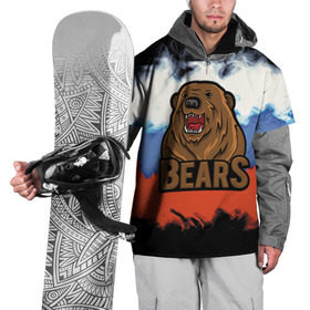 Накидка на куртку 3D с принтом Russian bears в Санкт-Петербурге, 100% полиэстер |  | Тематика изображения на принте: abstraction | bear | grunge | абстракция | краска | медведь | русский | триколор | я русский